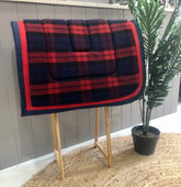 Kersey Wool Saddle Pad - Red & Navy Check